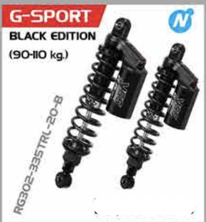 YSS Gas Shock Absorber Suspension Adjustable G-Sport Honda Monkey 125 2018-2025 For 90-110 kg. RG302-335TRL-20-B