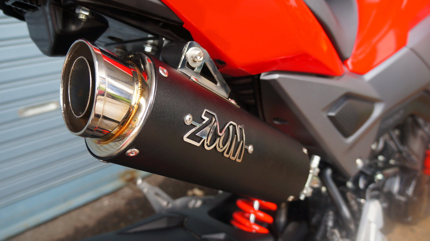 ZoOM Exhaust Honda GROM 125 MSX SF 2017-2020 Full System High Mount Black SLZ