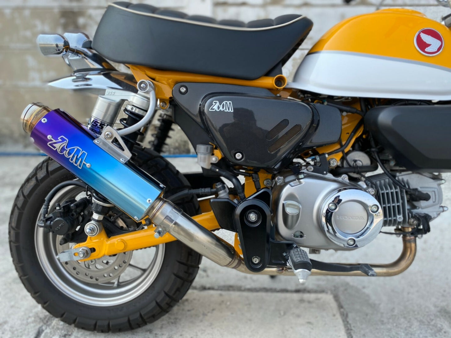 ZoOM Exhaust TITANIUM Blue Honda monkey 125 Full System Low Mount 2018-2026 2SLZ