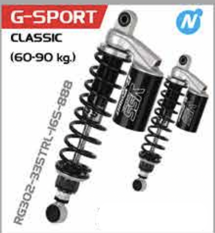 YSS Gas Shock Absorber Suspension Adjustable G-Sport Honda Monkey 125 2018-2025 For 60-90 kg. RG302-335TRL-165-888 / RG302-335TRL-165-889