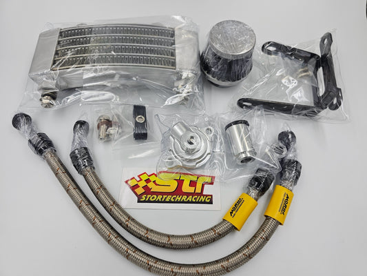 ALL BLACK Morin Curve Oil cooler Honda MSX GROM 125 2022-2026 GEN3 Black