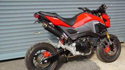 ZoOM Exhaust Honda Grom 125 MSX 125 SF 2017-2020 Full System High Mount ALBK Black 2SLZ